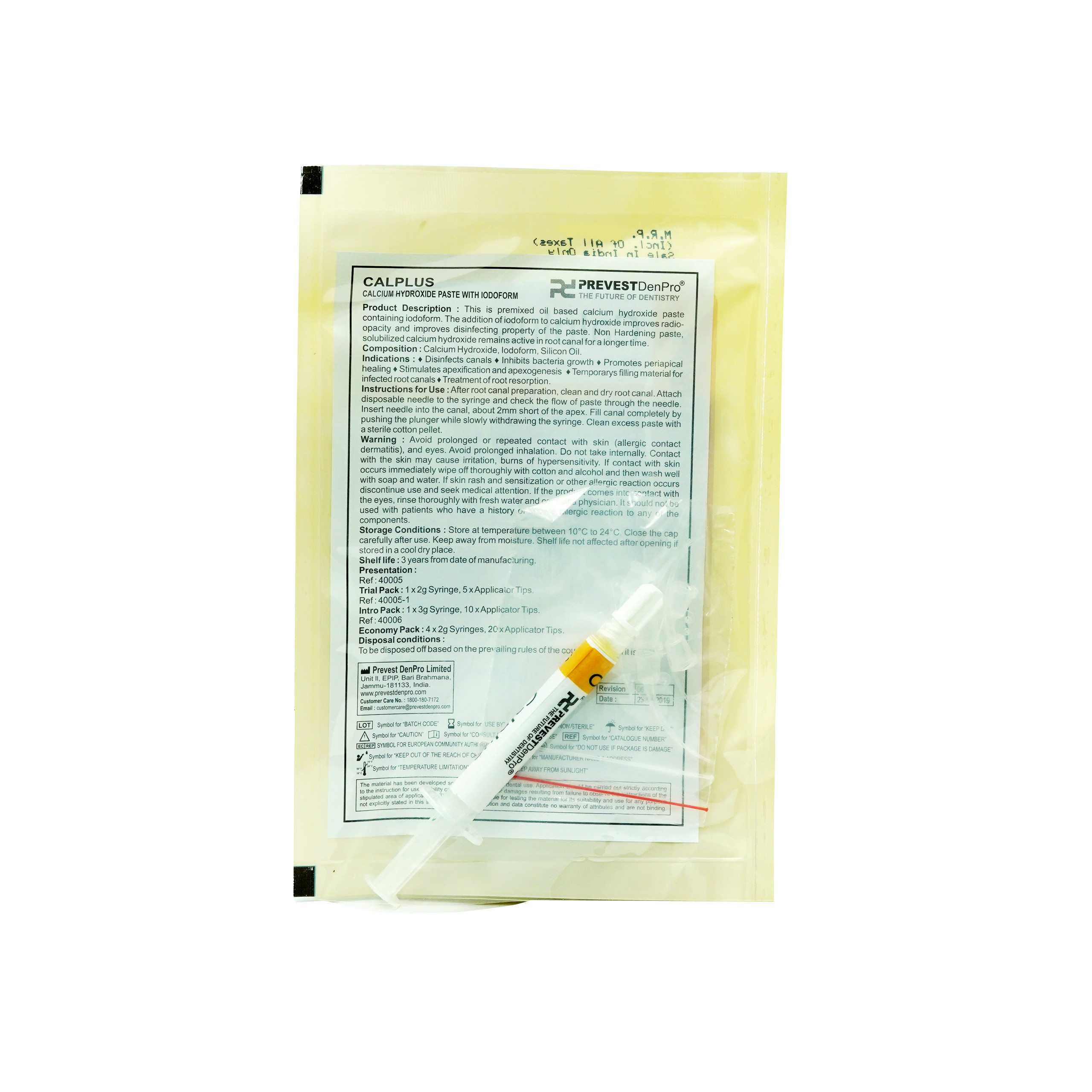 Prevest Denpro CalPlus Calcium Hydroxide Paste 2gm Syringe